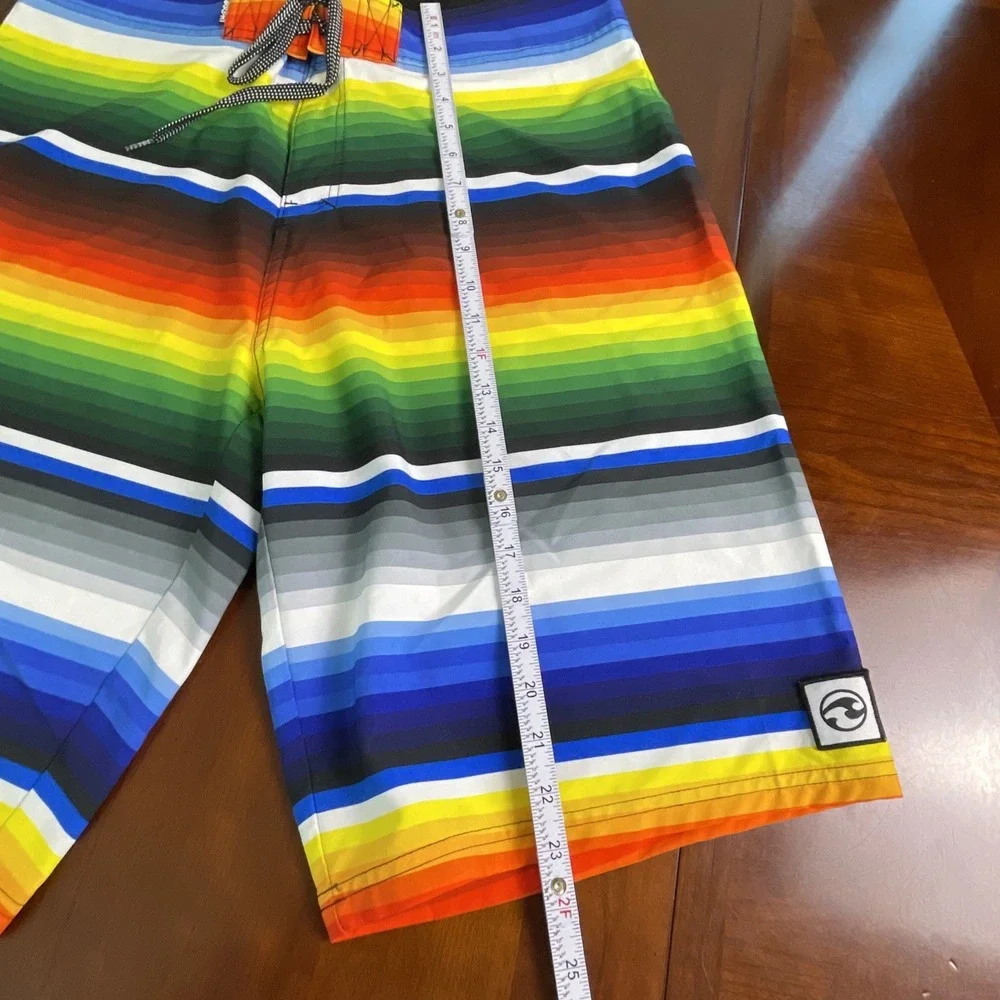 MENS OCEAN CURRENT 4-WAY STRETCH SWIM BOARD SHORTS SIZE 32